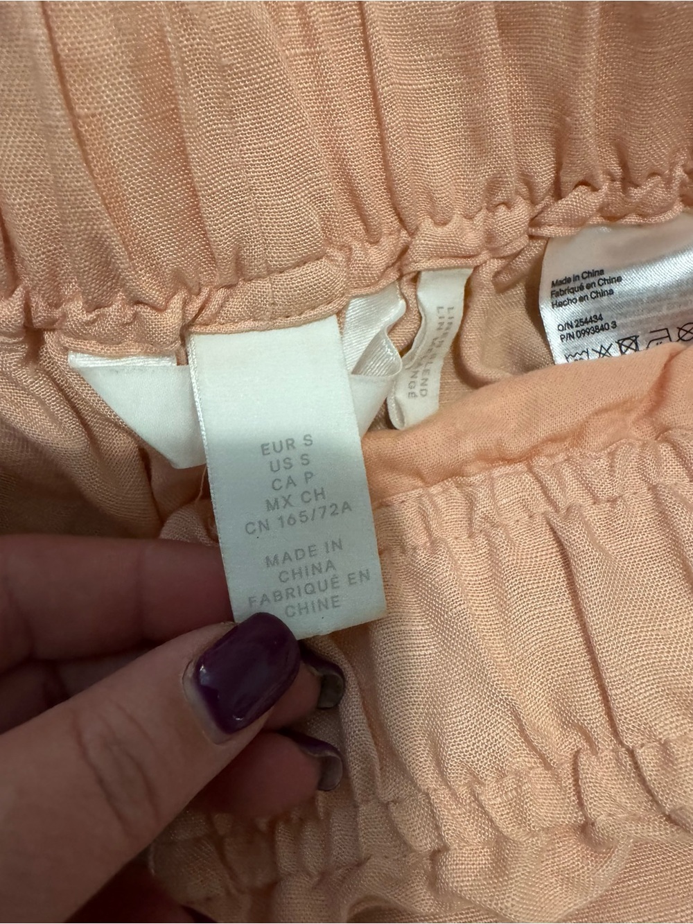 Peach Smocked Elastic Waist Shorts
